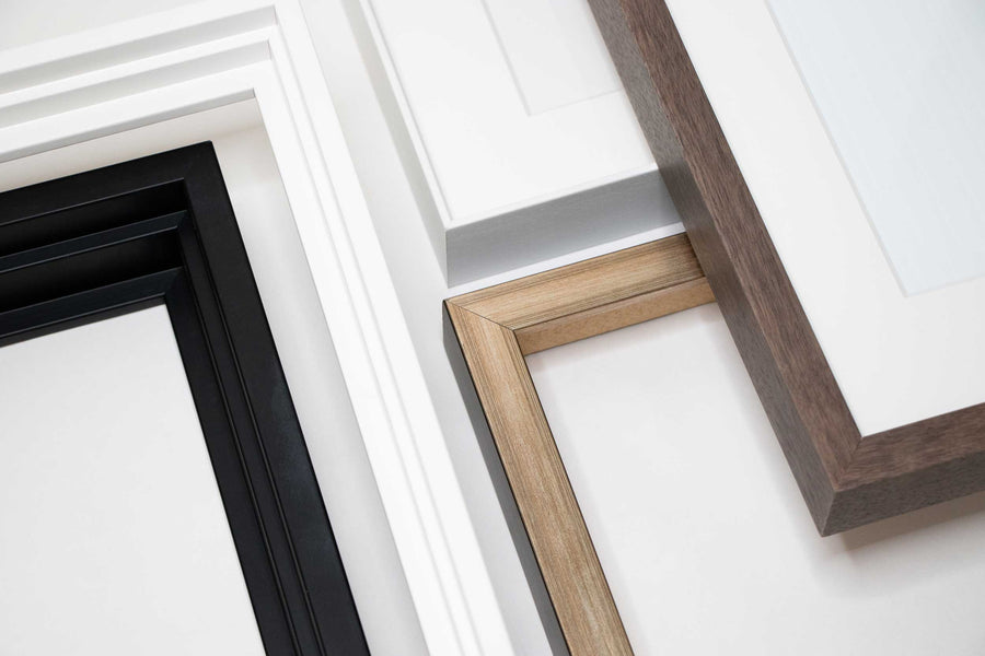 A selection of Opus Frames showing the mouldings